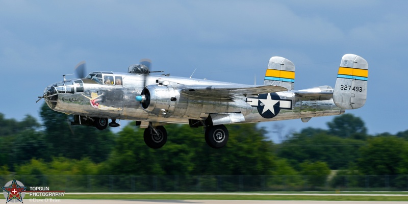 Miss Mitchell B-25J 
N27493 / B-25J 
7/23/24
Keywords: Military Aviation, KOSH, Oshkosh, Wittman Regional Airport, Vintage Aircraft, World War II, B-25J, General Aviation, EEA Airventure