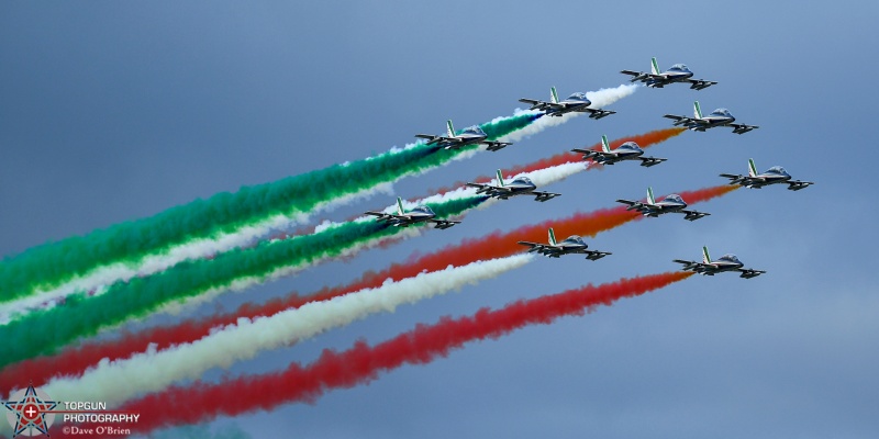 Frecce Tricolori 
Aermacchi MB339	
313 Gruppo / Rivolto AFB, Codroipe, Udine, IT
7/23/24
Keywords: Military Aviation, KOSH, Oshkosh, Wittman Regional Airport, Frecce Tricolori, Italian AF Demo, EEA Airventure