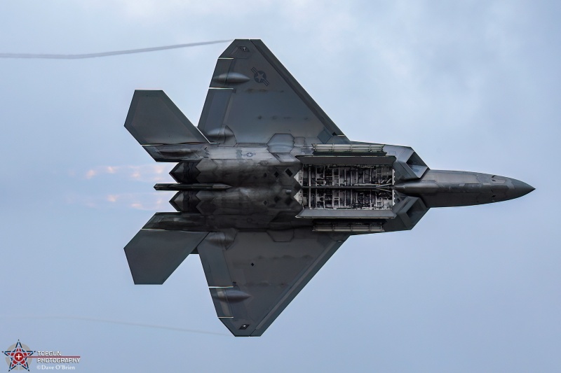 Raptor Demo
02-4034 / F-22A	
1st FW / JB Langley–Eustis, VA
7/23/24
Keywords: Military Aviation, KOSH, Oshkosh, Wittman Regional Airport, F-22 Demo, EEA Airventure