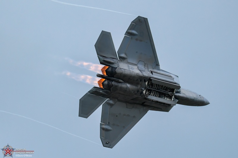 Raptor Demo
02-4034 / F-22A	
1st FW / JB Langley–Eustis, VA
7/23/24
Keywords: Military Aviation, KOSH, Oshkosh, Wittman Regional Airport, F-22 Demo, EEA Airventure