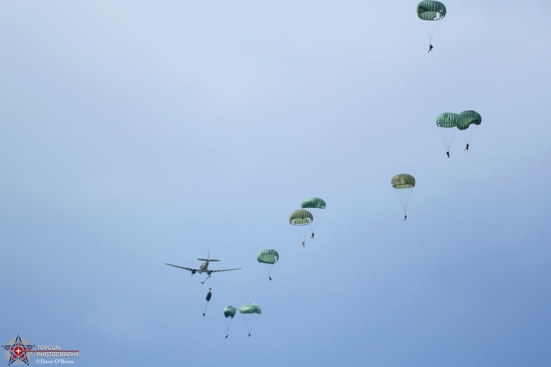 Parajumpers 
WWII Airborne Demo team
7/24/24
Keywords: Military Aviation, KOSH, Oshkosh, Wittman Regional Airport, Vintage Aircraft, World War II, General Aviation, EEA Airventure