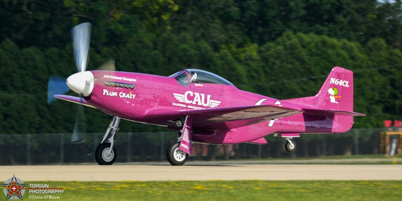 Plum Crazy 
N64CL / P-51D 
7/24/24
Keywords: Military Aviation, KOSH, Oshkosh, Wittman Regional Airport, Vintage Aircraft, World War II, P-51D Mustang, General Aviation, EEA Airventure