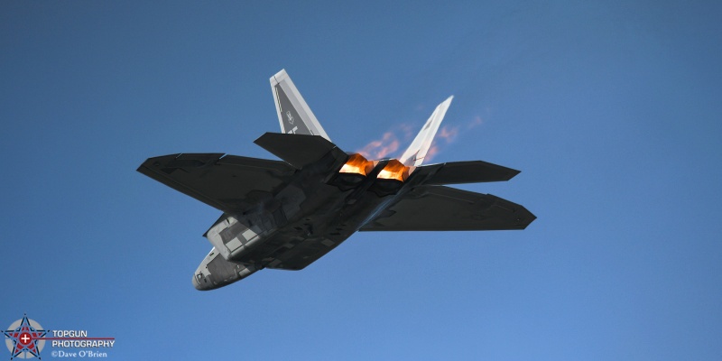 Raptor Demo
01-4018 / F-22A	
1st FW / JB Langley–Eustis, VA
7/24/24
Keywords: Military Aviation, KOSH, Oshkosh, Wittman Regional Airport, F-22 Demo, EEA Airventure