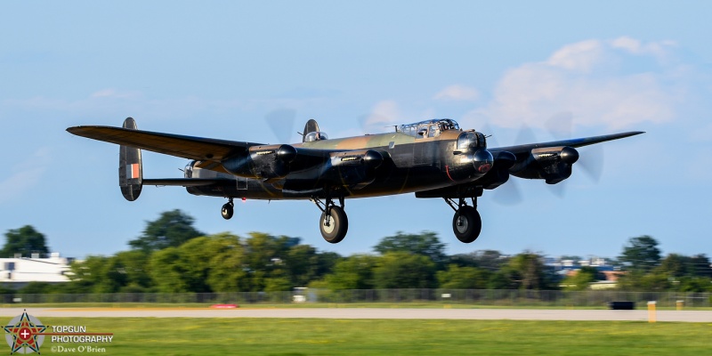 Avro Lancaster Departing for the Evening show
C-GVRA / Avro Lancaster Mk. X		
Canadian Warplane Heritage / 	3414
7/24/24
Keywords: KOSH, Oshkosh, Wittman Regional Airport, Vintage Aircraft, World War II, General Aviation, EEA Airventure