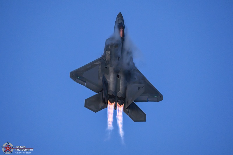 Raptor Evening Demo
01-4018 /  F-22A
1st FW / JB Langley–Eustis, VA
7/24/24
Keywords: Military Aviation, KOSH, Oshkosh, Wittman Regional Airport, A-10 Demo, F-16 Demo, F-22 Demo, F-35 Demo, General Aviation, EEA Airventure