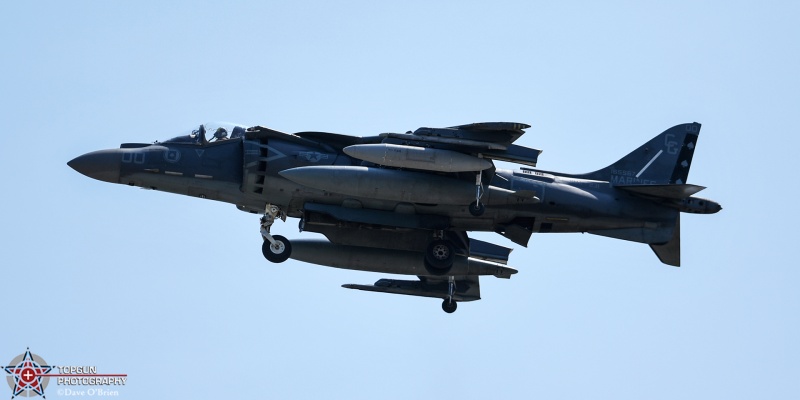 Harrier Demo Arrival 
165355 / AV-8BII 
VMA-231 / MCAS, Cherry Point, NC
7/24/24
Keywords: Military Aviation, KOSH, Oshkosh, Wittman Regional Airport, AV-8B II Harrier, VMA-231 Spades, EEA Airventure