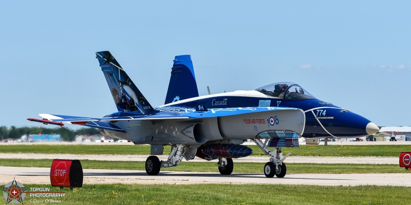 Demo1 188774 CF-18 
188774 / CF-18	
425sq / Canadian Hornet Demo 
7/24/24
Keywords: Military Aviation, KOSH, Oshkosh, Wittman Regional Airport, CF-18 Demo Team, EEA airventure