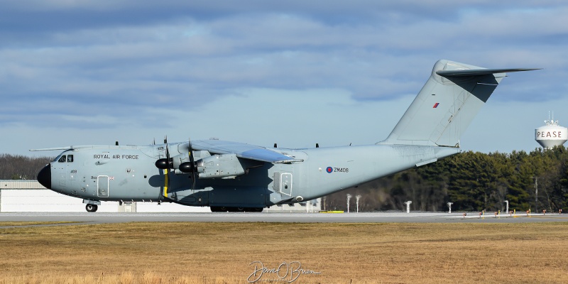 ASCOT4204
ZM408 / A400M	
24/30/70sq / RAF Brize Norton, UK
12/15/24
Keywords: Military Aviation, KPSM, Pease, Portsmouth Airport, RAF, A400