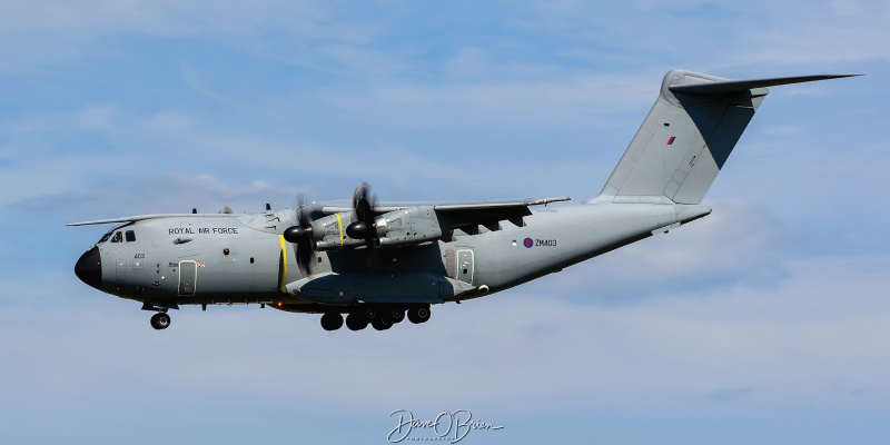 ASCOT4208	
ZM403 / A400M	
24/30/70sq / RAF Brize Norton, UK
8/11/24
Keywords: Military Aviation, KPSM, Pease, Portsmouth Airport, RAF, A400