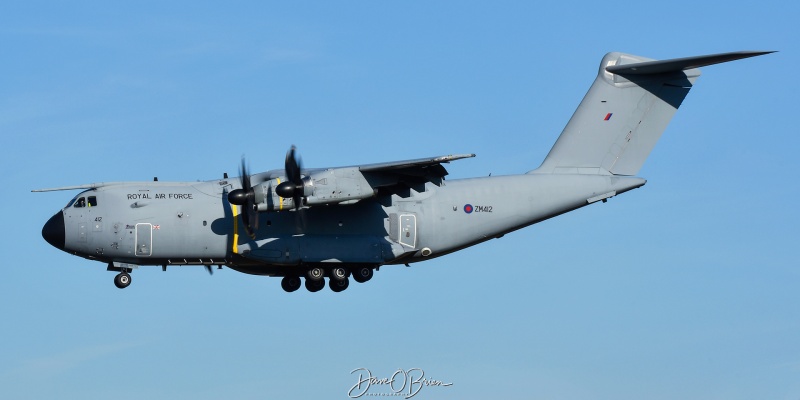 ASCOT4228
ZM412 / A400M	
24/30/70sq / RAF Brize Norton, UK
10/21/24
Keywords: Military Aviation, KPSM, Pease, Portsmouth Airport, RAF, A400