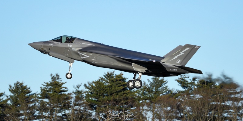 ASCOT9651
ZM169 / F-35B	
617 Squadron / RAF Marham, Norfolk, UK
3/12/24
Keywords: Military Aviation, KPSM, Pease, Portsmouth Airport, RAF, F-35B, 617sq