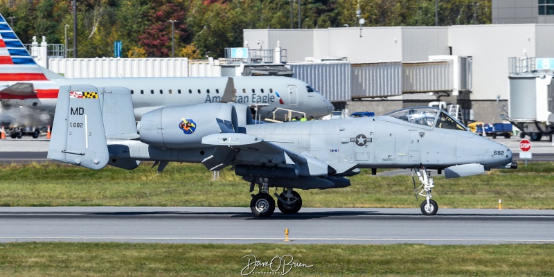 AXEMAN21
78-0682 / A-10C	
104th FS / Warfield ANGB, MD
10/3/24
Keywords: Military Aviation, KPWM, Portland Jetport, A-10A Warthog, 104th FS