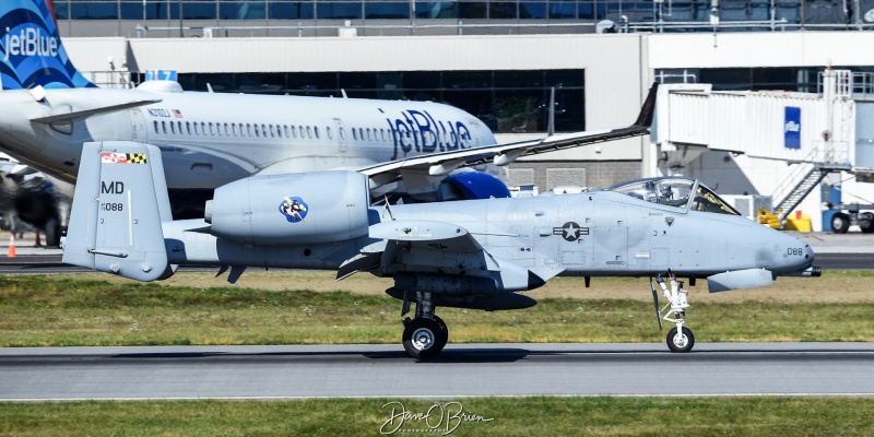 AXEMAN22
79-0088 / A-10C	
104th FS / Warfield ANGB, MD
10/3/24
Keywords: Military Aviation, KPWM, Portland Jetport, A-10A Warthog, 104th FS