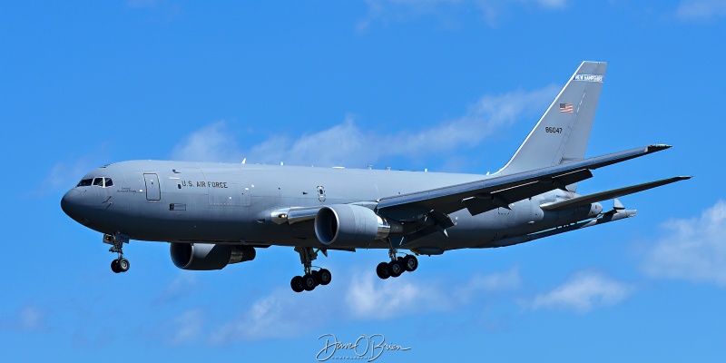 BLUE77 drags TREND21 flight to Pease
18-46047 / KC-46A	
157th ARW / Pease ANGB, NH
9/17/26
Keywords: Military Aviation, KPSM, Pease, Portsmouth Airport, KC-46A Pegasus, 157th ARW
