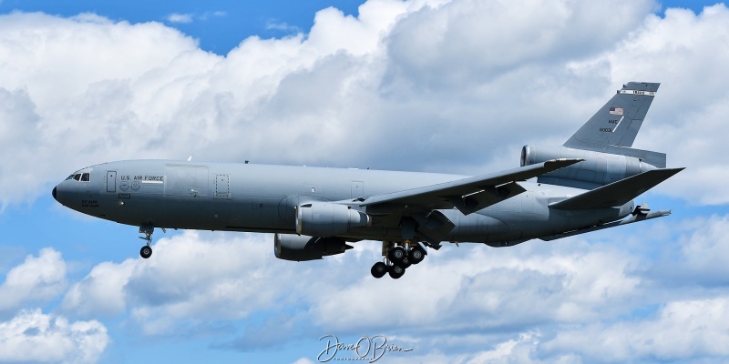 BORA11
86-0031 / KC-10A	
60th AMW/6th ARS / Travis AFB, CA
8/12/24
Keywords: Military Aviation, KPSM, Pease, Portsmouth Airport, KC-10A, 60th AMW