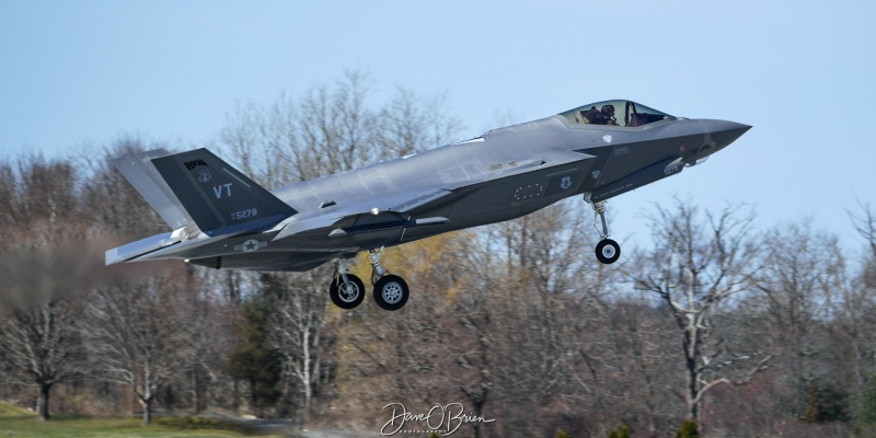 CASEY11
17-5278 / F-35A	
158th FW / Burlington ANGB, VT
4/9/24
Keywords: Military Aviation, KBTV, Burlington Airport, Jets, F-35A, 158th FW