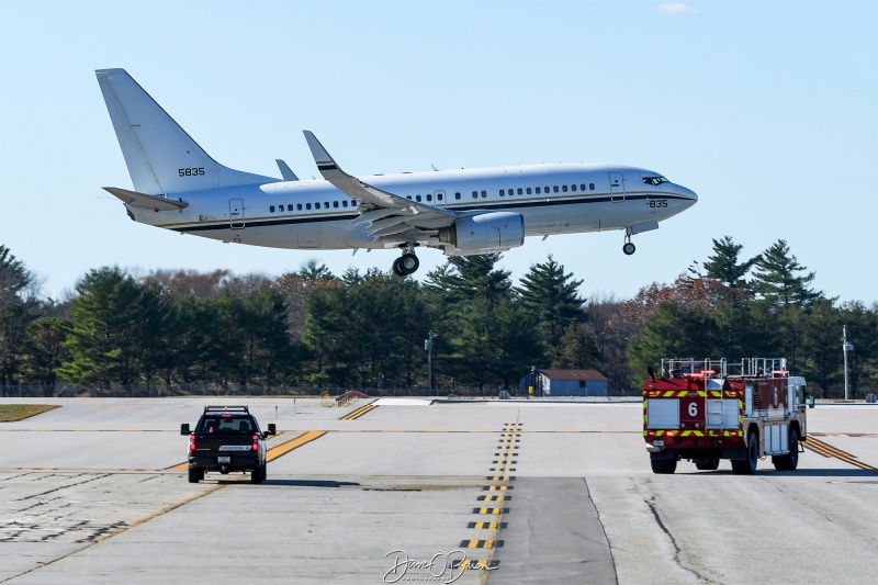 CONVOY4356 returns with an IFE and 1 engine shut down
165835 / C-40A	
VR-57 / NAS North Island, CA
11/8/24
Keywords: Military Aviation, KPSM, Pease, Portsmouth Airport, C-40A,