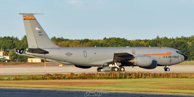 COPPER9	
61-0317 / KC-135R	
197th ARS / Goldwater ANGB, AZ
9/28/24
Keywords: Military Aviation, KPSM, Pease, Portsmouth Airport, KC-135R, 197th ARS