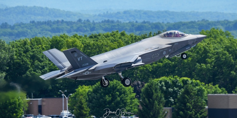 DEMO24
18-5338 / F-35A	
134th FS / Burlington ANGB, VT
5/31/24
Keywords: Military Aviation, KBTV, Burlington Airport, Jets, F-35A, 158th FW