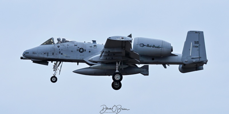 DEMON26
81-0994 / A-10C	
107th FS / Selfridge ANG, MI
3/26/26
Keywords: Military Aviation, KPSM, Pease, Portsmouth Airport, A-10C Warthog, 107th FS