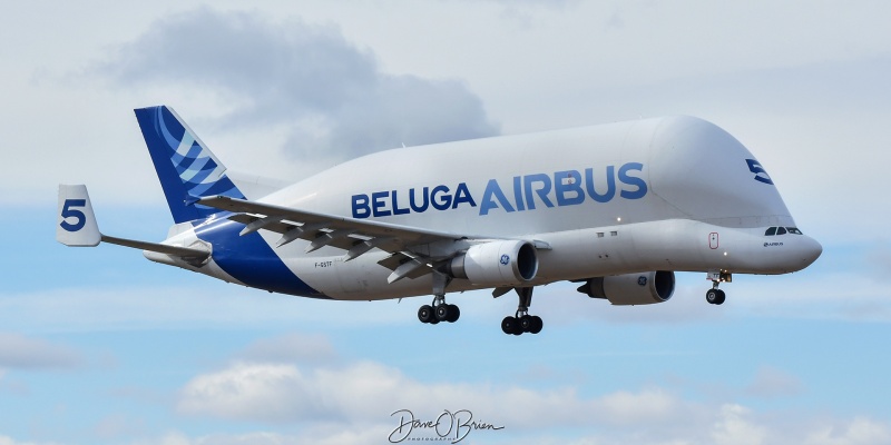 BCO1003 flight stopping for an overnight
F-GSTF / A300-608ST / Beluga 5	
Airbus / Toulouse Airport, France
3/11/4

Keywords: KPSM, Pease, Portsmouth Airport, Beluga Airplanes, Atlas Airlines