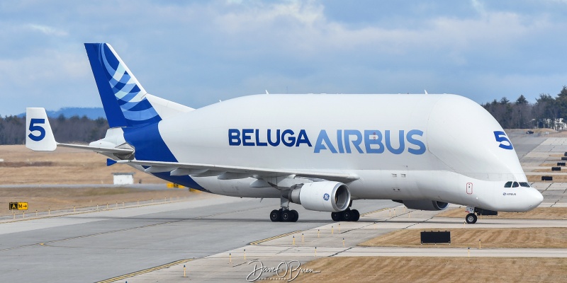 BCO1003 flight stopping for an overnight
F-GSTF / A300-608ST / Beluga 5	
Airbus / Toulouse Airport, France
3/11/4
Keywords: KPSM, Pease, Portsmouth Airport, Beluga Airplanes, Atlas Airlines