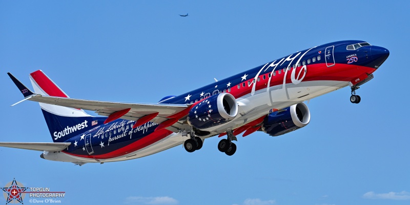 Independence One departs Oshkosh
N1776R / 737-Max 8	
South West
7/23/26
Keywords: KOSH, Oshkosh, EAA Air Adventure, Air Show, Southwest, Freedome One