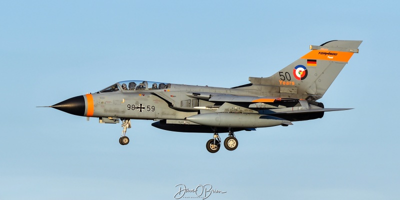 GAFW61
98+59 / Tornado IDS(T)	
WTD61 / Manching AFB, Germany
9/10/24
Keywords: Military Aviation, KPSM, Pease, Portsmouth Airport, GAF Air Force, Tornado IDS(T)