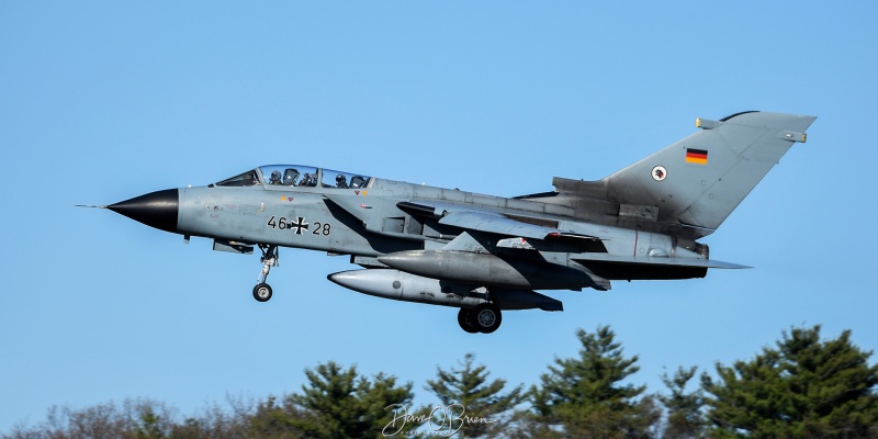 GAMF53
46+28 / Tornado ECR	
TLG51 / Schleswig, GE
4/28/25
Keywords: Military Aviation, KPSM, Pease, Portsmouth Airport, Jets, GAF, Tornados
