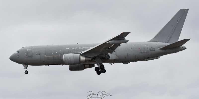 IAM1422 
MM62229 / KC-767A	
8 Gruppo / Pratica di Mare AB, Italy
4/6/24
Keywords: Military Aviation, KPSM, Pease, Portsmouth Airport, Italian Air Force, KC-767A