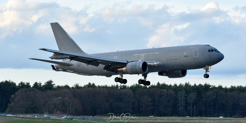 IAM1424	
MM62227 / KC-767A / 14-02
8 Gruppo / Pratica di Mare AB, Italy
5/6/24
Keywords: Military Aviation, KPSM, Pease, Portsmouth Airport, Italian Air Force, KC-767A