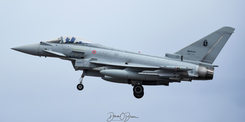 IAM3603
MM7341 / F-2000A	
904th Group / Grosseto AB Italy
4/6/24
Keywords: Military Aviation, KPSM, Pease, Portsmouth Airport, Italian Air Force, Typhoon