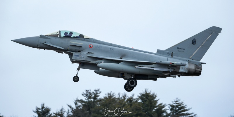 IAM3702 
MM7350 / F-2000A	
904th Group / Grosseto AB Italy
4/6/24
Keywords: Military Aviation, KPSM, Pease, Portsmouth Airport, Italian Air Force, Typhoon