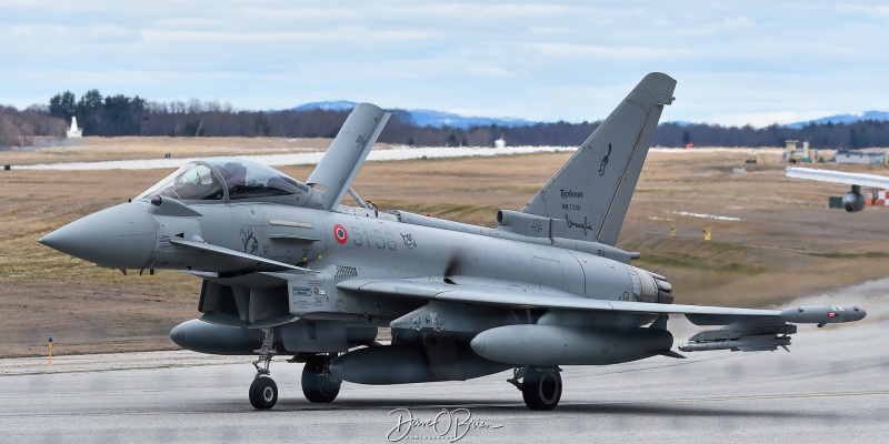 IAM3703 
MM7356 51-56 / F-2000A 
132 Group /Istrana AB, Italy
4/7/24
Keywords: Military Aviation, KPSM, Pease, Portsmouth Airport, Italian Air Force, Typhoon