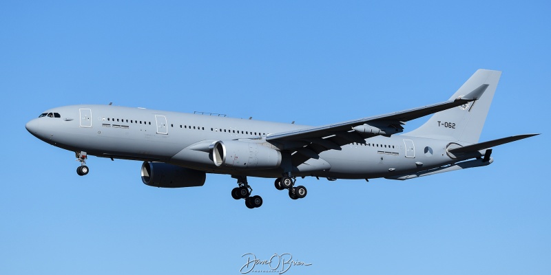 MMF31
T-062 / A330-243MRTT	
MMU	/ Eindhoven, Netherlands
4/28/25
Keywords: Military Aviation, KPSM, Pease, Portsmouth Airport, GAF, A330-243MRTT