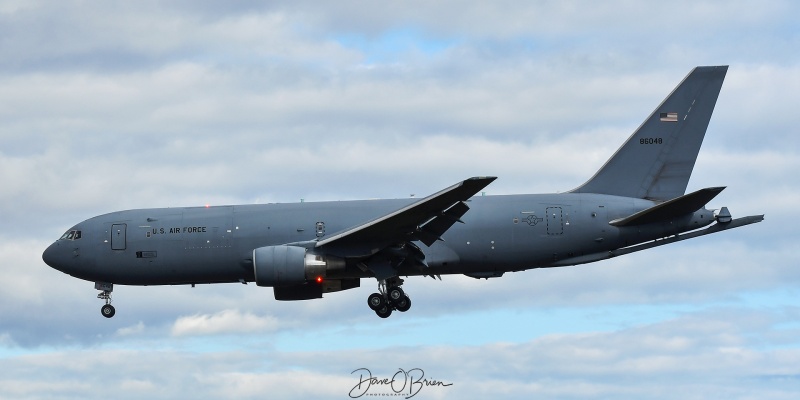 new 46 arriving from Altus to become a 157th tanker
18-46048 / KC-46A	
157th ARW / Pease ANGB, NH
10/24/25
Keywords: Military Aviation, KPSM, Pease, Portsmouth Airport, KC-46A Pegasus, 157th ARW