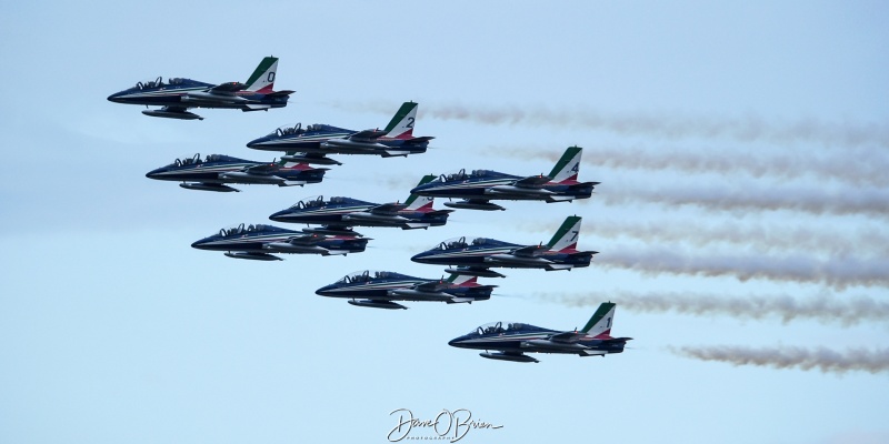 Frecce Tricolori stopped at Pease for some fuel
MB339 / 313 Gruppo	
Rivolto AFB, Codroipe, Udine, IT

Keywords: Military Aviation, KPSM, Pease, Portsmouth Airport, Jets, Frecce Tricolori