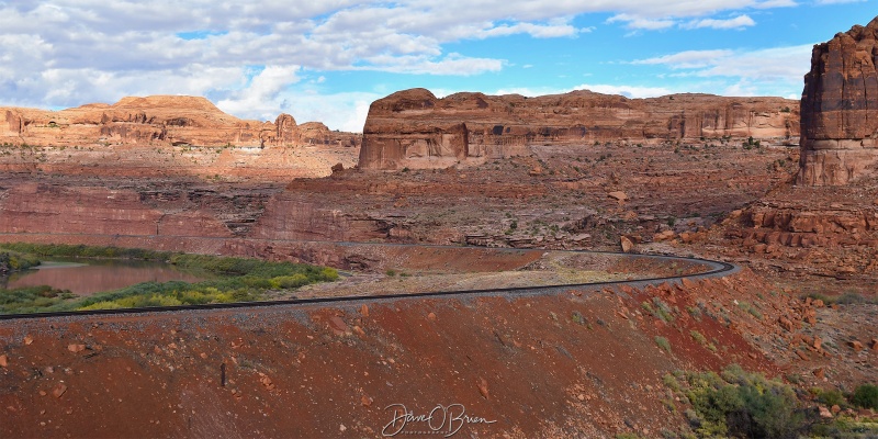 Carona Arch Trail
Train Tracks head to Intrepid Potash mining
10/8/25
Keywords: Moab, Utah, Potash Road, Carona Arch