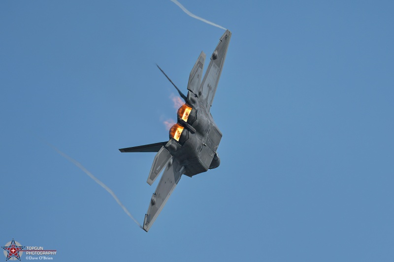 RAPTOR DEMO
06-4122 / F-22A	
525th FS / JB Elmendorf–Richardson, AK
7/20/26
Keywords: Military Aviation, KOSH, Oshkosh, EAA Air Adventure, Air Show, F-22 Demo