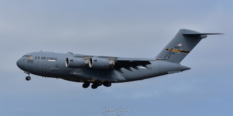 REACH325
92-3292 / C-17A	
758th AS / Pittsburgh IAP ARS, PA
5/2/25
Keywords: Military Aviation, KPSM, Pease, Portsmouth Airport, C-17, 758th AS