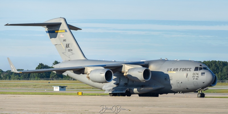 REACH433
00-0174 / C-17A	
144th AS / JB Elmendorf–Richardson, AK
8/8/24
Keywords: Military Aviation, KPSM, Pease, Portsmouth Airport, C-17A, 144th AS