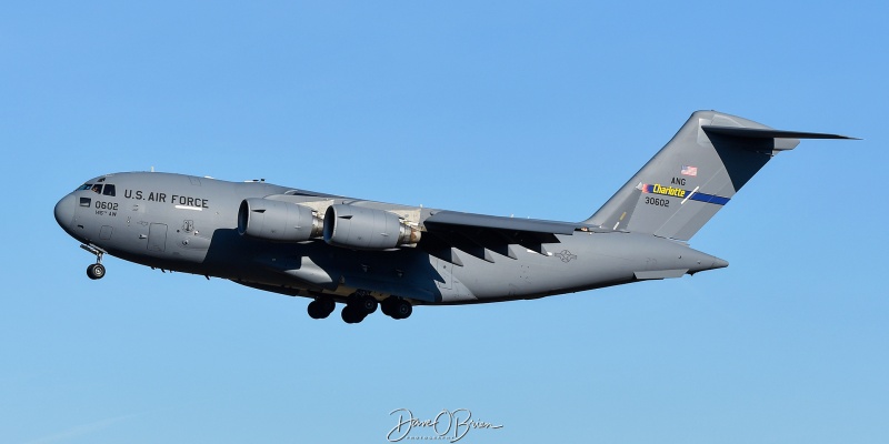 REACH636
93-0602 / C-17A	
156th AS / Charlotte ANGB, NC
10/21/24
Keywords: Military Aviation, KPSM, Pease, Portsmouth Airport, C-17, 156th AS