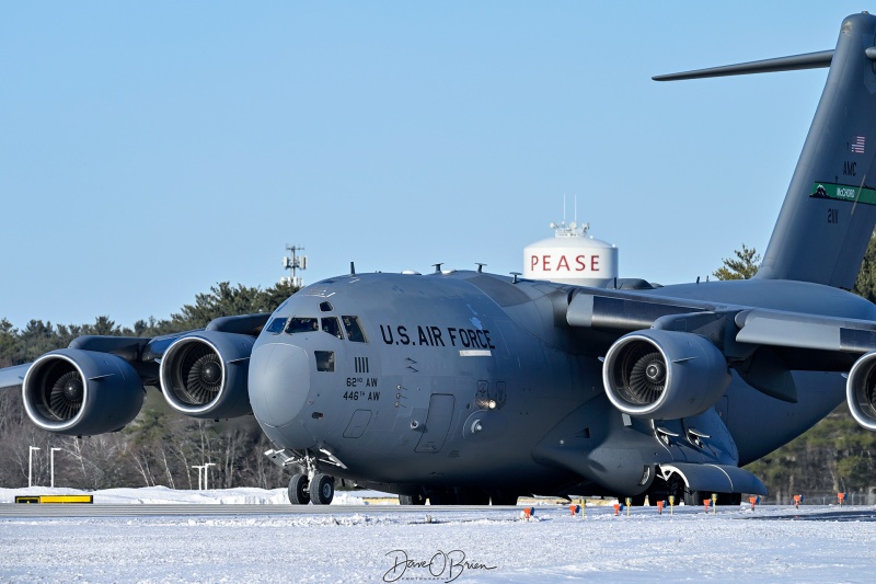 REACH742
02-1111 / C-17A	
62nd AW / JB Lewis–McChord, WA
2/26/26
Keywords: Military Aviation, KPSM, Pease, Portsmouth Airport, C-17, 62nd AW