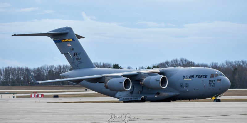 REACH784 
99-0167 / C-17A	
144th AS / JB Elmendorf–Richardson, AK
4/3/26
Keywords: Military Aviation, KPSM, Pease, Portsmouth Airport, C-17A, 144th AS