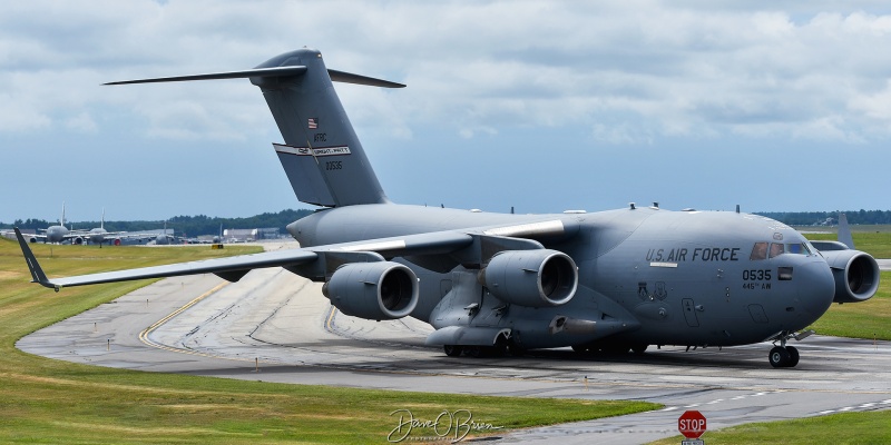 RHINO90  
90-0535 / C-17A	
89thAS / Wright-Patterson AFB, OH
7/13/24
Keywords: Military Aviation, KPSM, Pease, Portsmouth Airport, C-17A, 89th AS