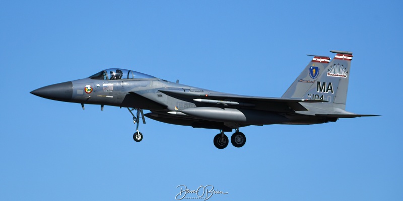 SLAM42
85-0104 / F-15C	
104th FW / Barnes ANGB, MA
3/12/24
Keywords: Military Aviation, KPSM, Pease, Portsmouth Airport, F-15, 104th FW