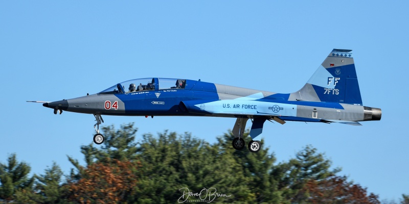 SWAMP01
68-8204 / T-38A	
7th FTS / JB Langley–Eustis, VA
11/9/24
Keywords: Military Aviation, KPSM, Pease, Portsmouth Airport, T-38 Talon, 7th FTS