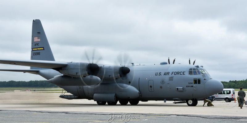 VIKING86 
92-3286 / C-130H	
96th AS / Minneapolis–Saint Paul JARS, MN
6/22/24
Keywords: Military Aviation, KPSM, Pease, Portsmouth Airport, C-130H, 96th AS