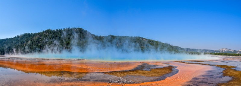 Prismatic Springs Pano 
This was one of my highlights of this trip, the colors are so vibrant.
9/1/24
Keywords: Yellowstone National Park, Wyoming, Geysers, Prismatic Springs, Midway Geyser Basin